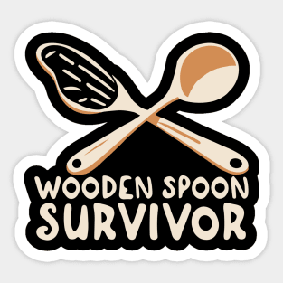 Wooden Spoon Survivor Sticker